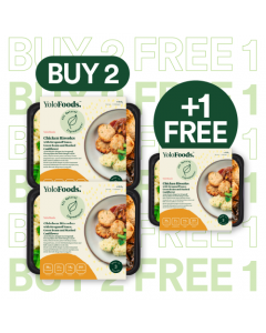 [B2F1 Promo] Chicken Rissoles with Stroganoff Sauce, Green Beans and Mashed Cauliflower - LARGE