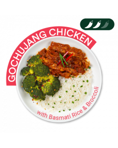 Gochujang Chicken with Basmati Rice and Broccoli