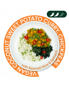 Vegan Coconut Sweet Potato Curry , Chickpeas