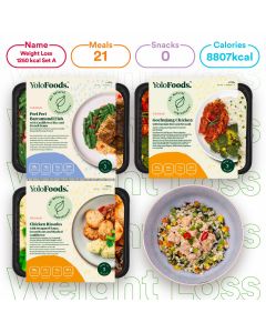 Weight Loss 1250 kcal  (3 meals) Set A-NO BEEF
